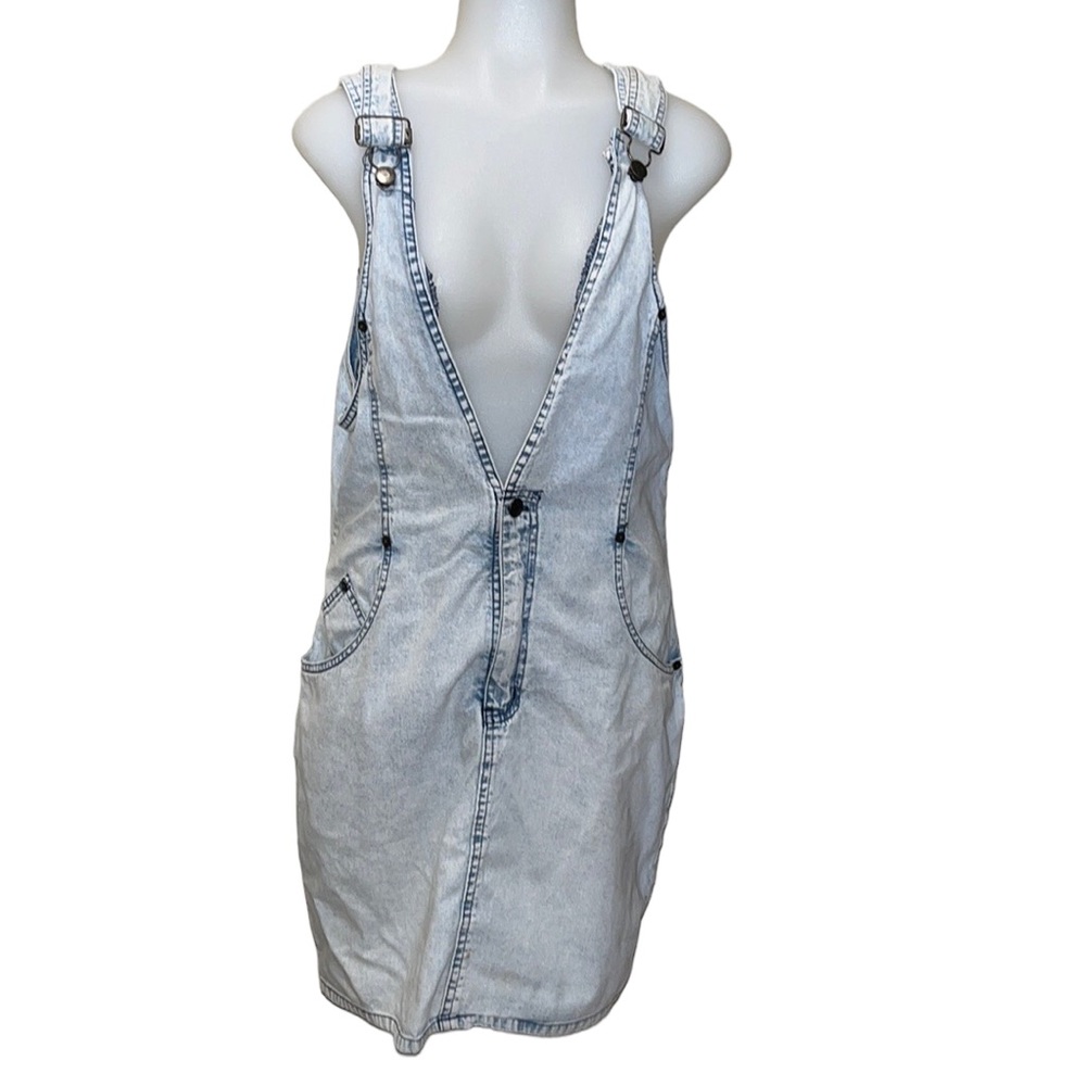 Vintage 80s Stonewash Jean Jumper Dress~IVY CLUB CLASSICS~READ